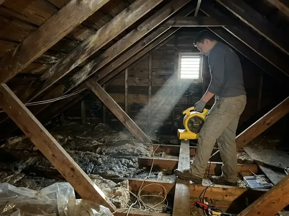 attic-water-damage-drying-proc-007 — frequently asked questions, Emergency Water Extraction & 24/7 Flood Response in Belterr…